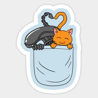 Alien and Jonesy Pocket Sticker